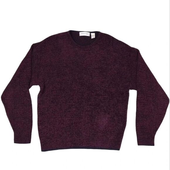 Pronto Uomo Sweater Black and Brown Long Sleeve Pull Over size Medium Wool Blend - Picture 1 of 10